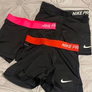 Girls Nike Pro Spandex Shorts
